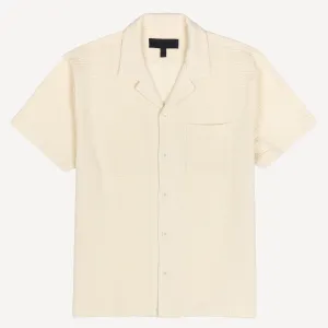 Mens Cool Knit Seersucker Camp Shirt - Tofu