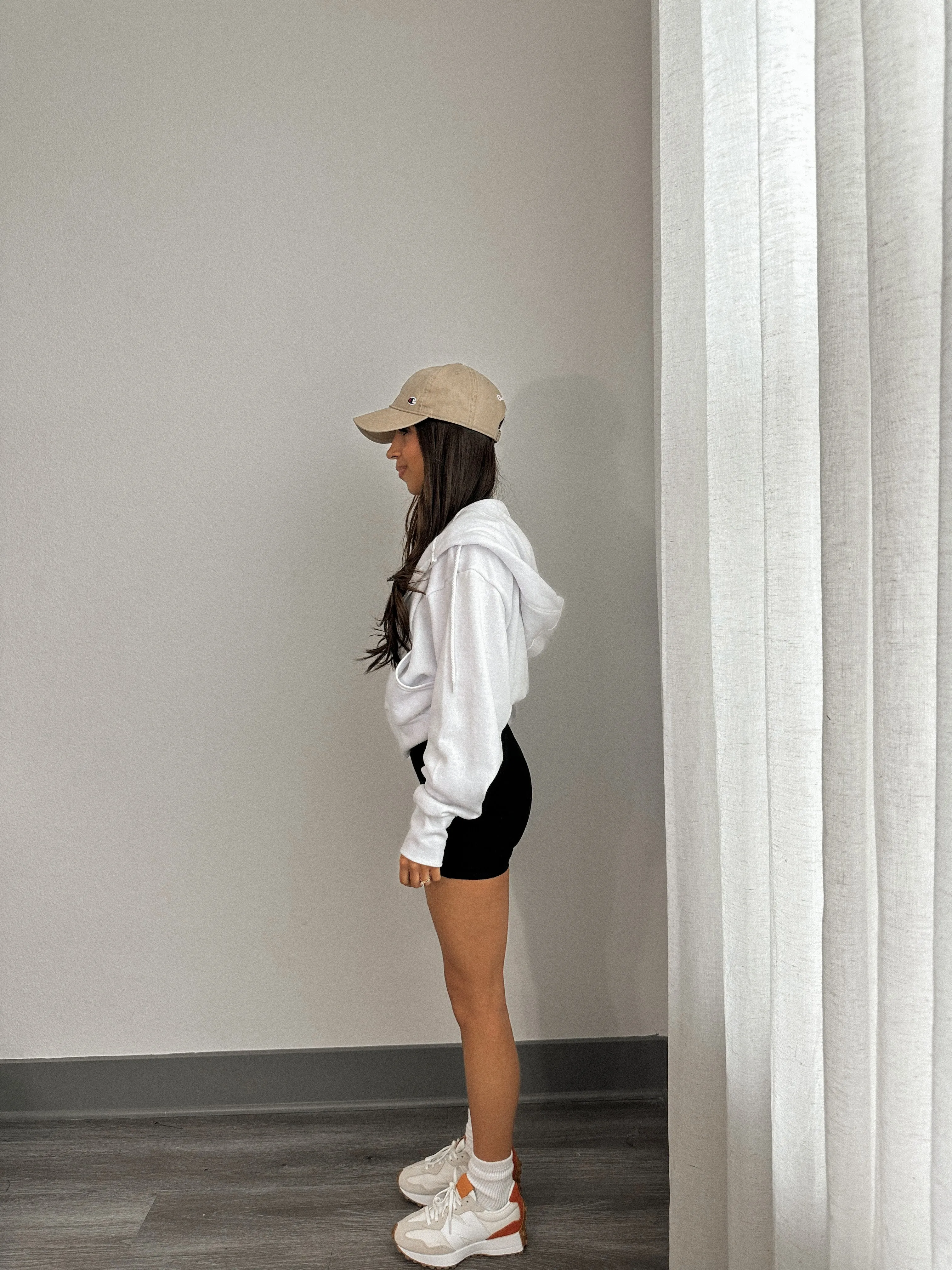 Meyer Zip Hoodie (White)-FINAL SALE