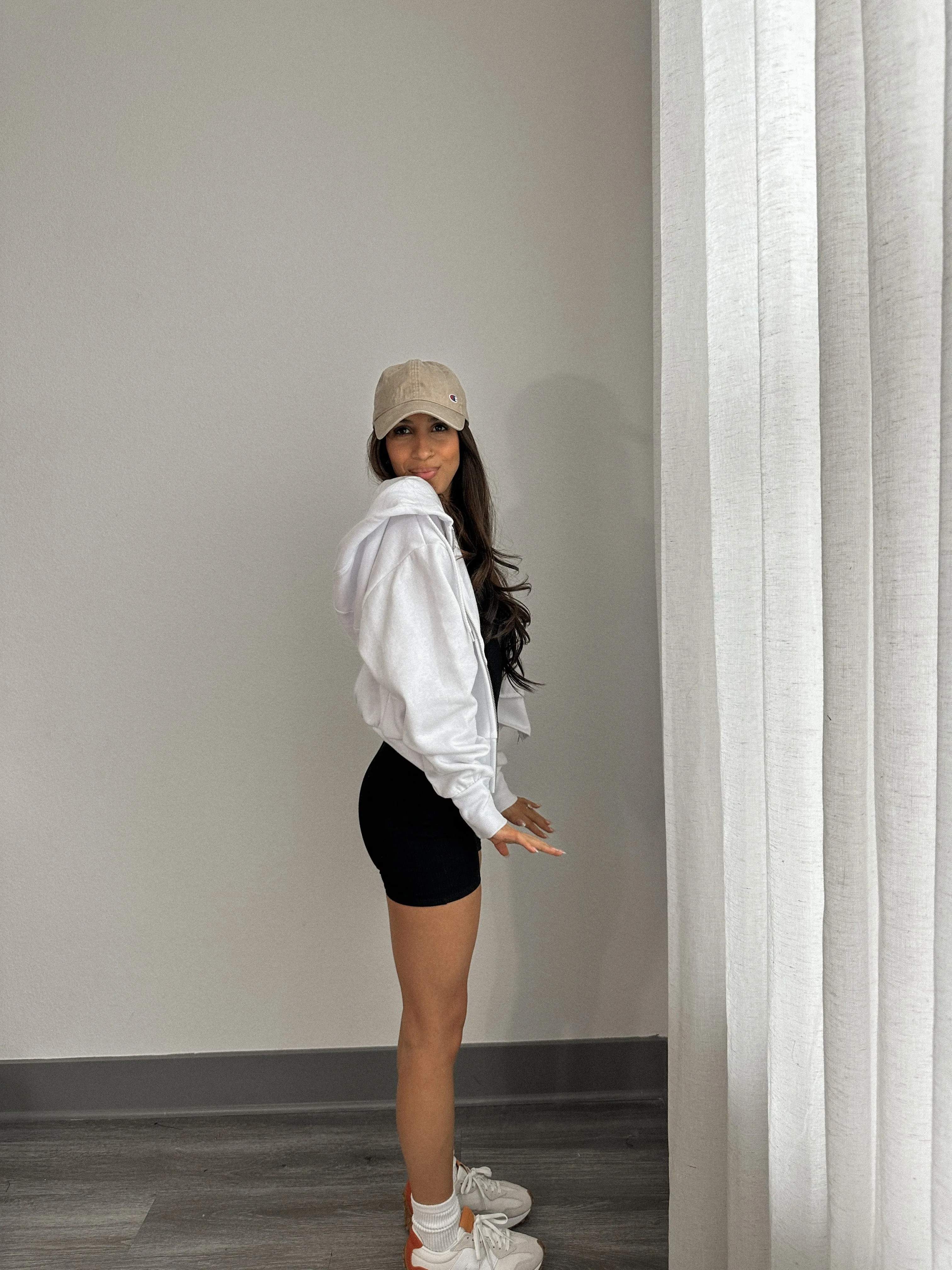 Meyer Zip Hoodie (White)-FINAL SALE