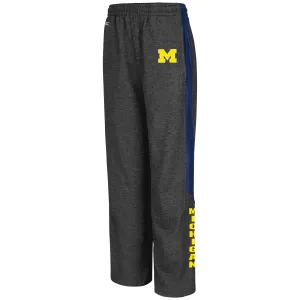 Michigan Wolverines Colosseum Youth Charcoal Surge Warm Up Pants