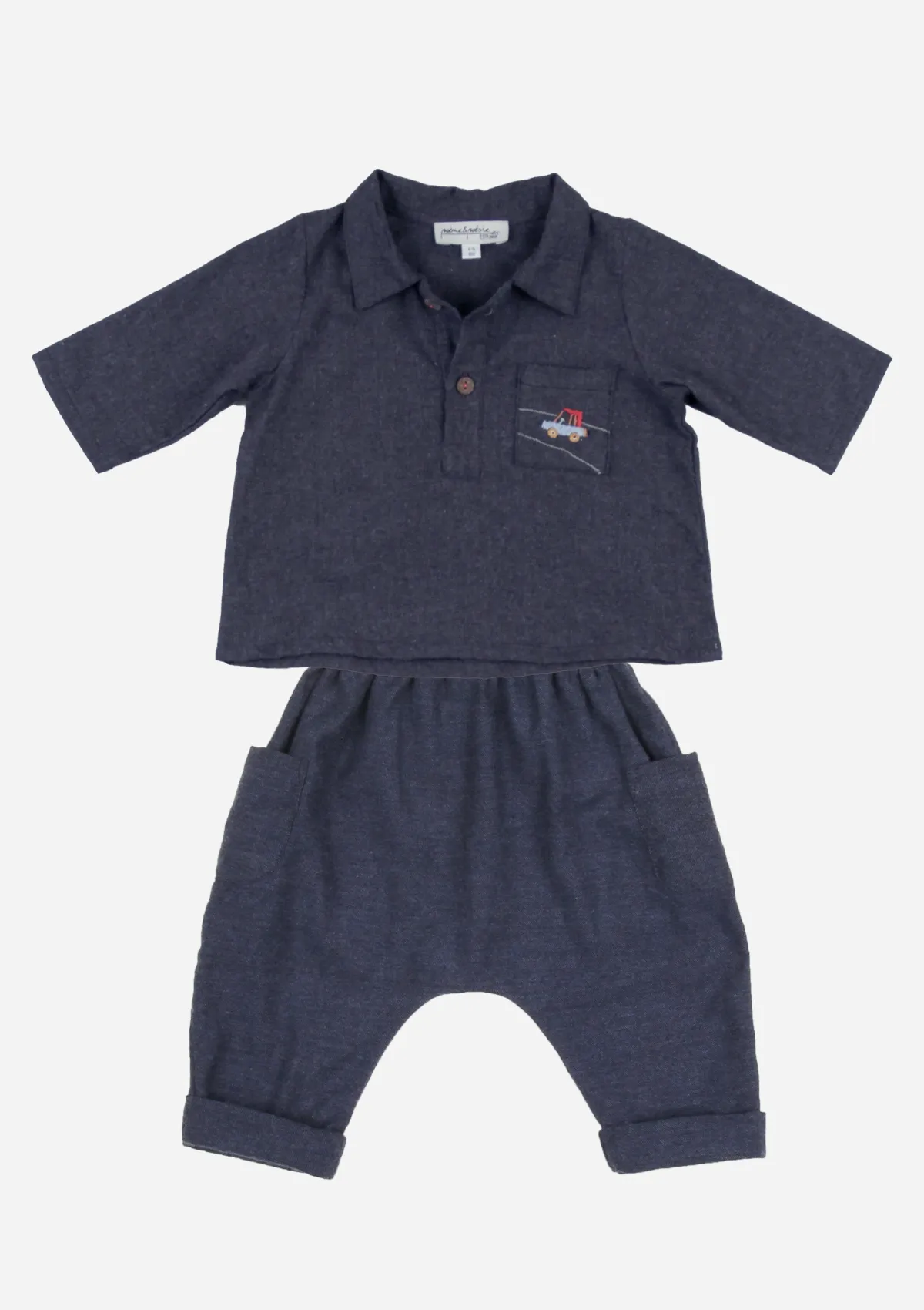 Mid Sleeve Car Shirt, Navy