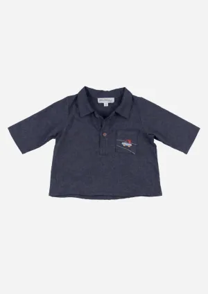 Mid Sleeve Car Shirt, Navy