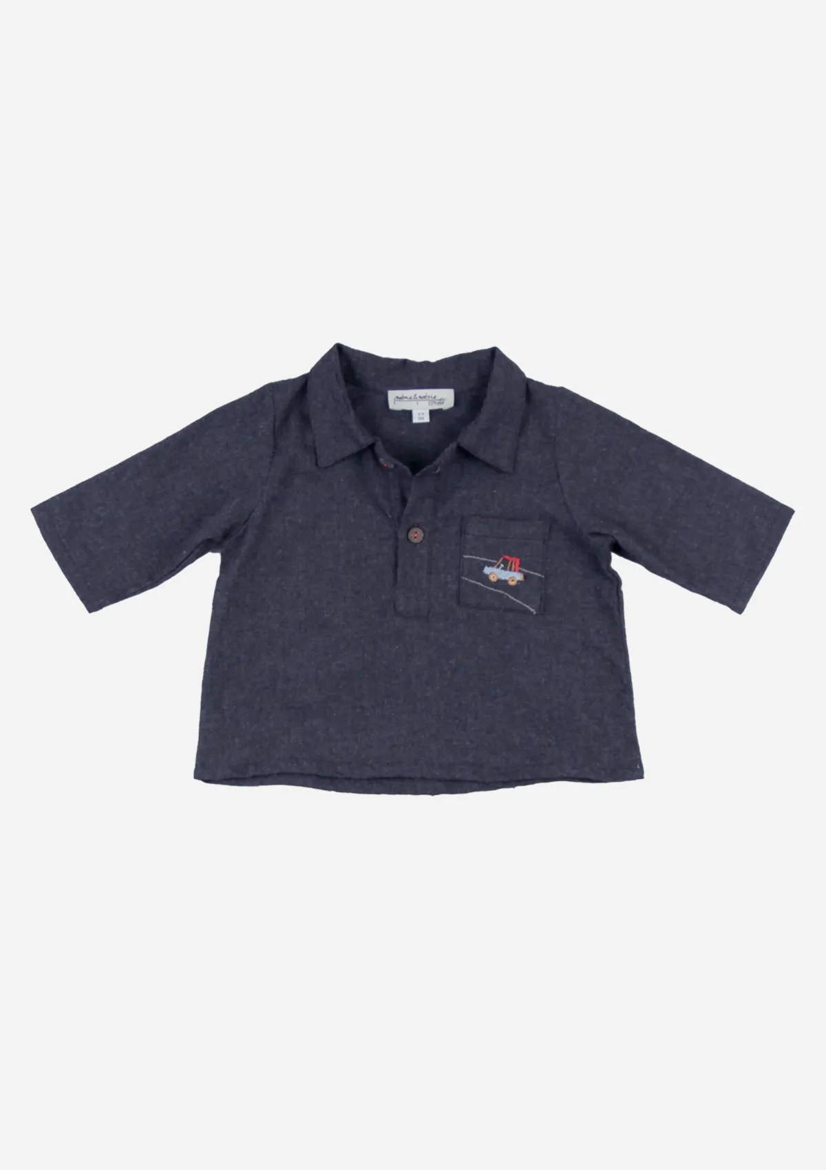 Mid Sleeve Car Shirt, Navy