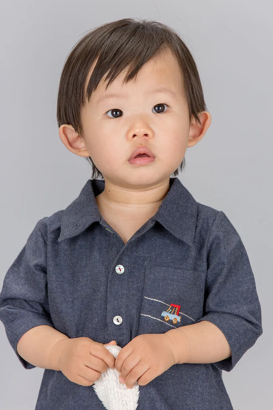 Mid Sleeve Car Shirt, Navy