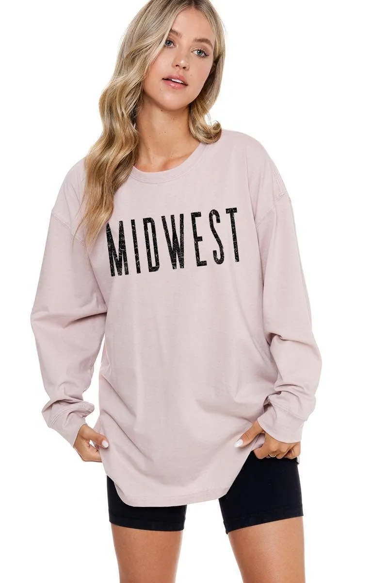 Midwest Graphic Oversized Top