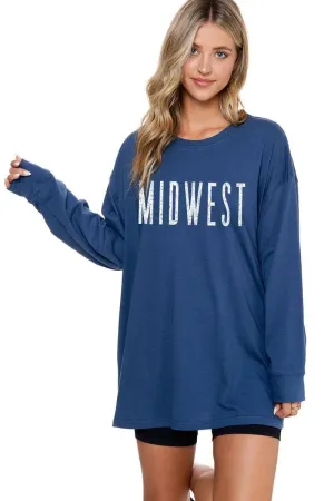 Midwest Graphic Oversized Top