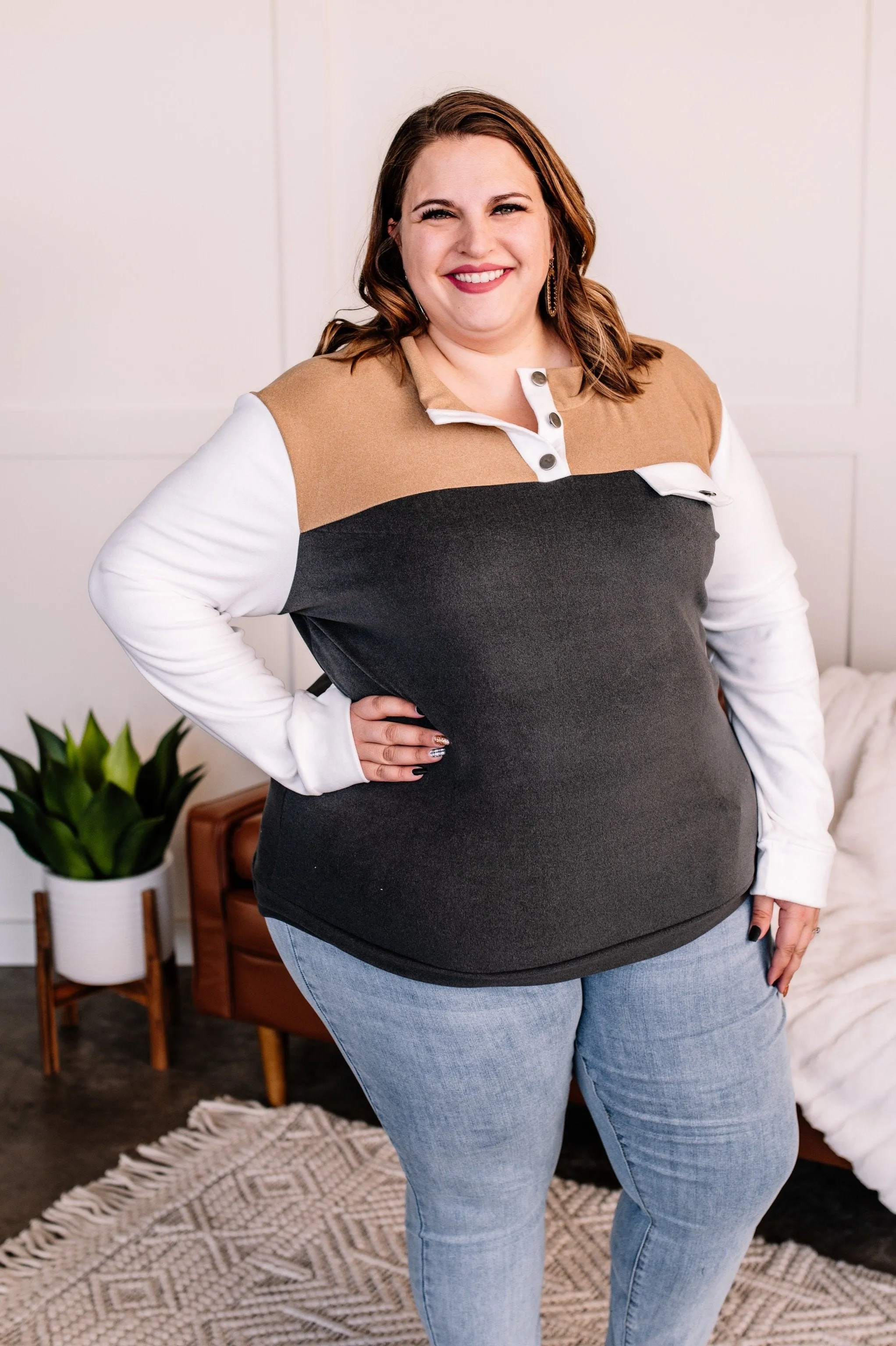 Moment In Time Color Block Pullover