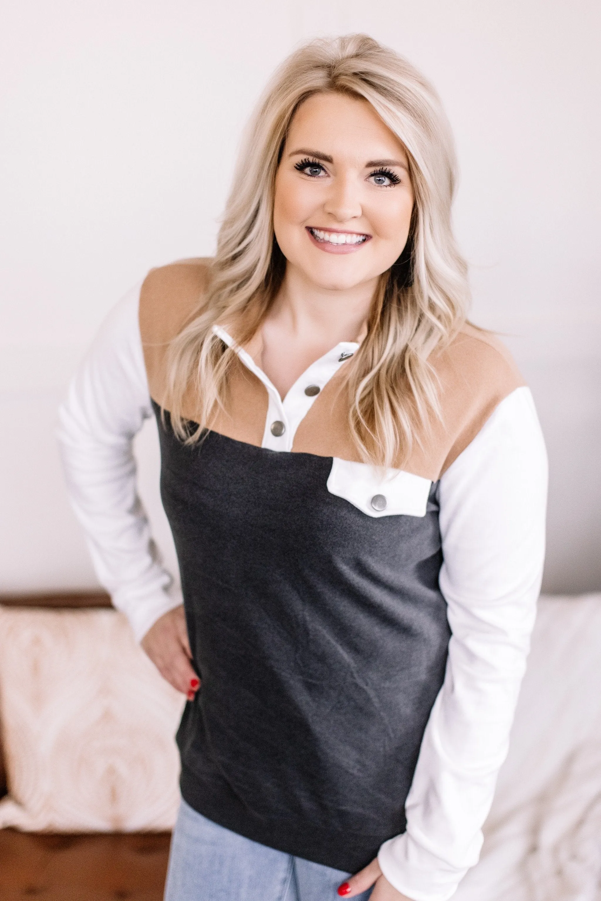 Moment In Time Color Block Pullover