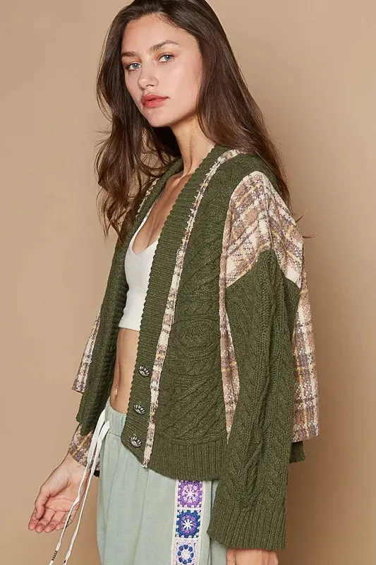 Moss Button Up Cardigan