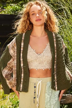 Moss Button Up Cardigan