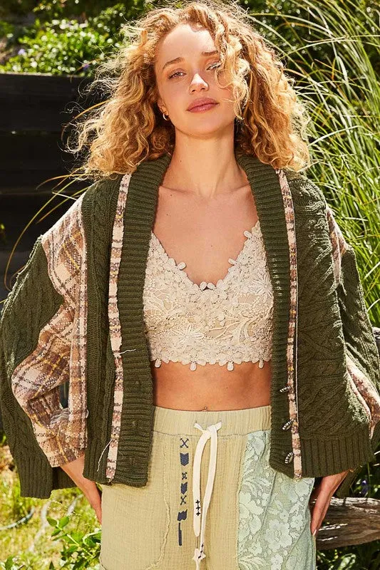 Moss Button Up Cardigan