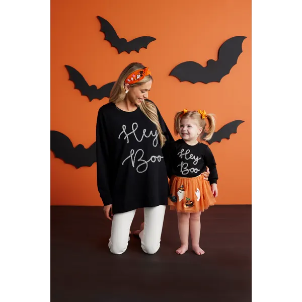 Mud Pie Hey Boo Toddler Sweatshirt