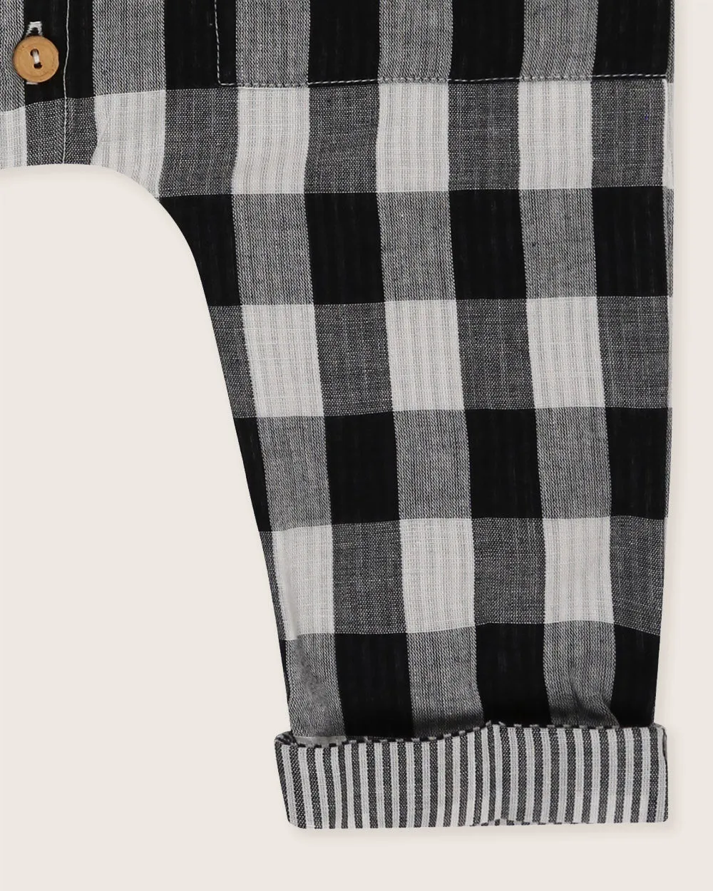 Multicolour Stripe And Check Print Jumpsuit