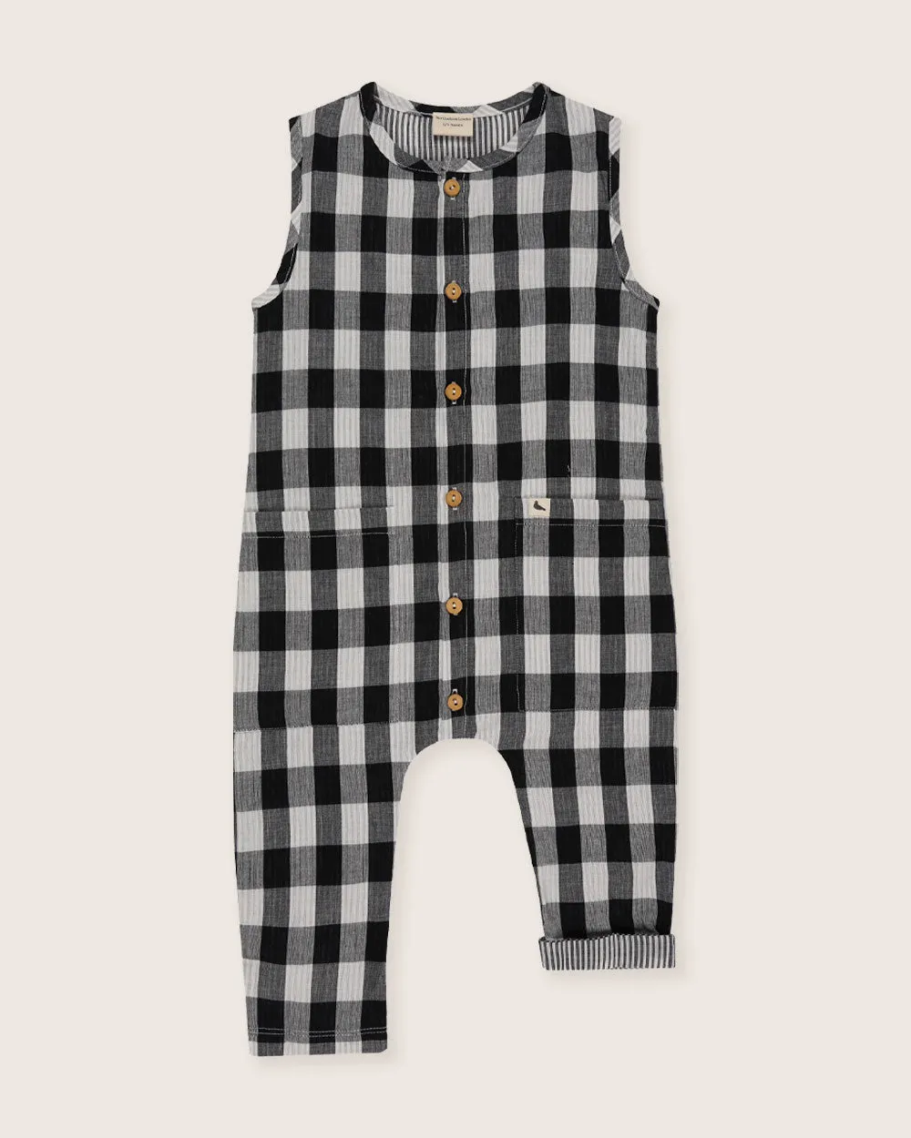 Multicolour Stripe And Check Print Jumpsuit