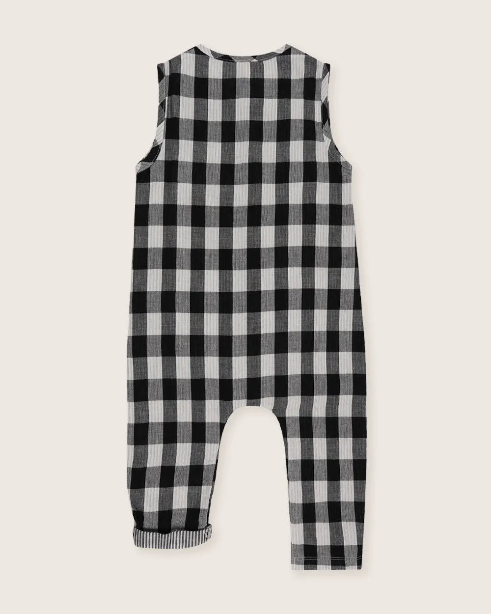 Multicolour Stripe And Check Print Jumpsuit