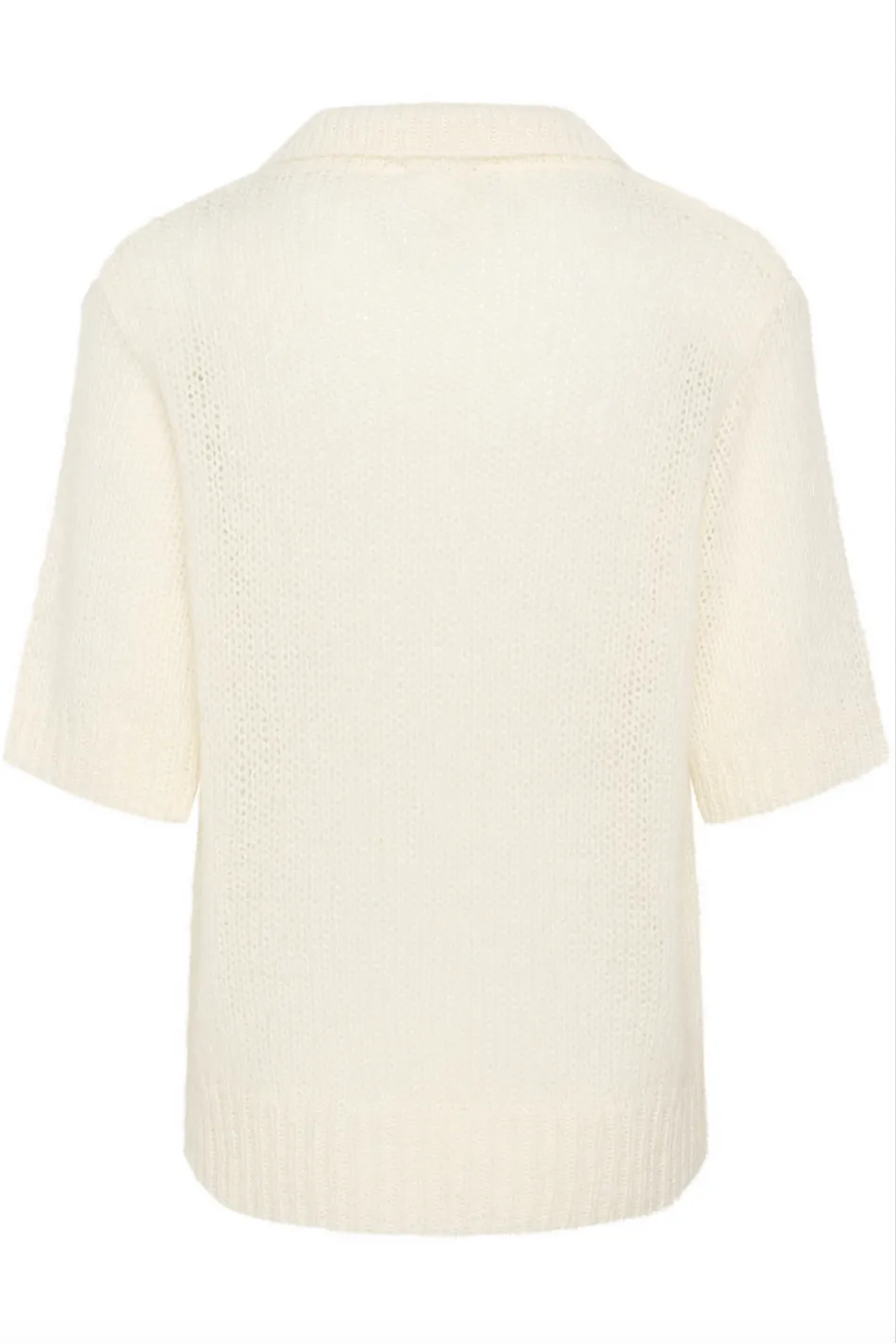 My Essential Wardrobe - Polo knit - White - Lingo