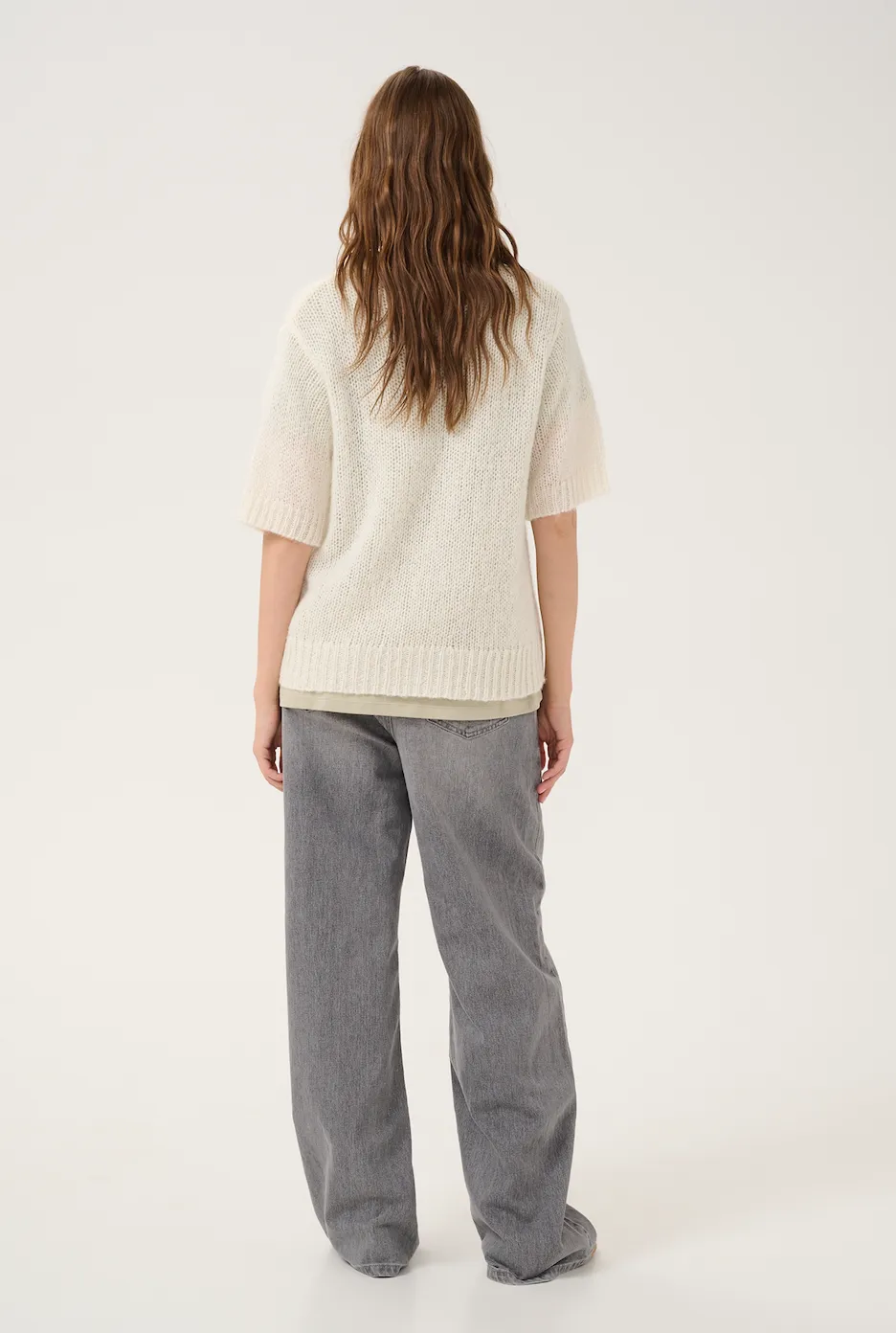 My Essential Wardrobe - Polo knit - White - Lingo