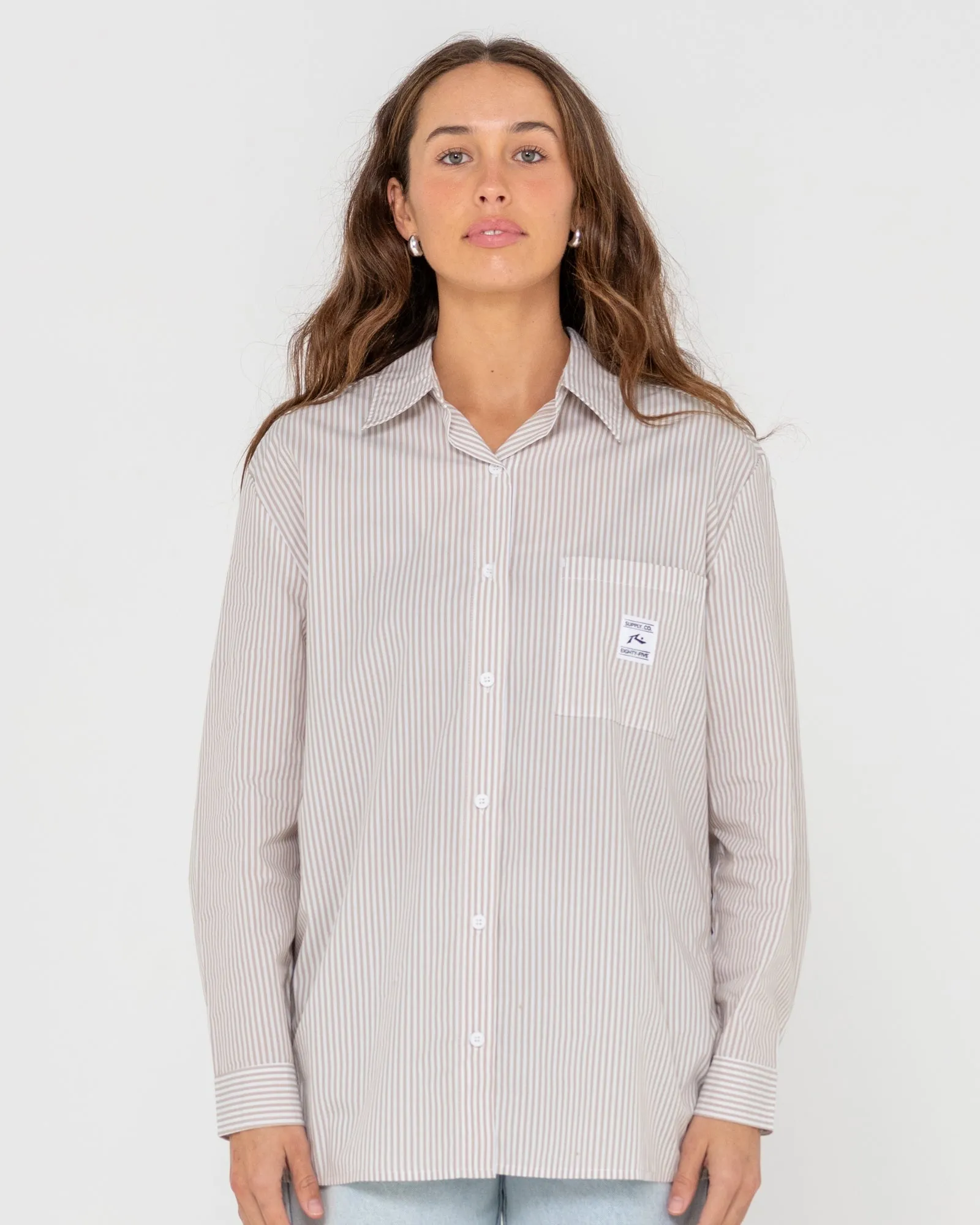 MYKONOS STRIPE OVERSIZED SHIRT