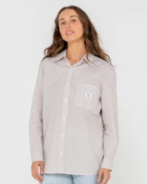 MYKONOS STRIPE OVERSIZED SHIRT