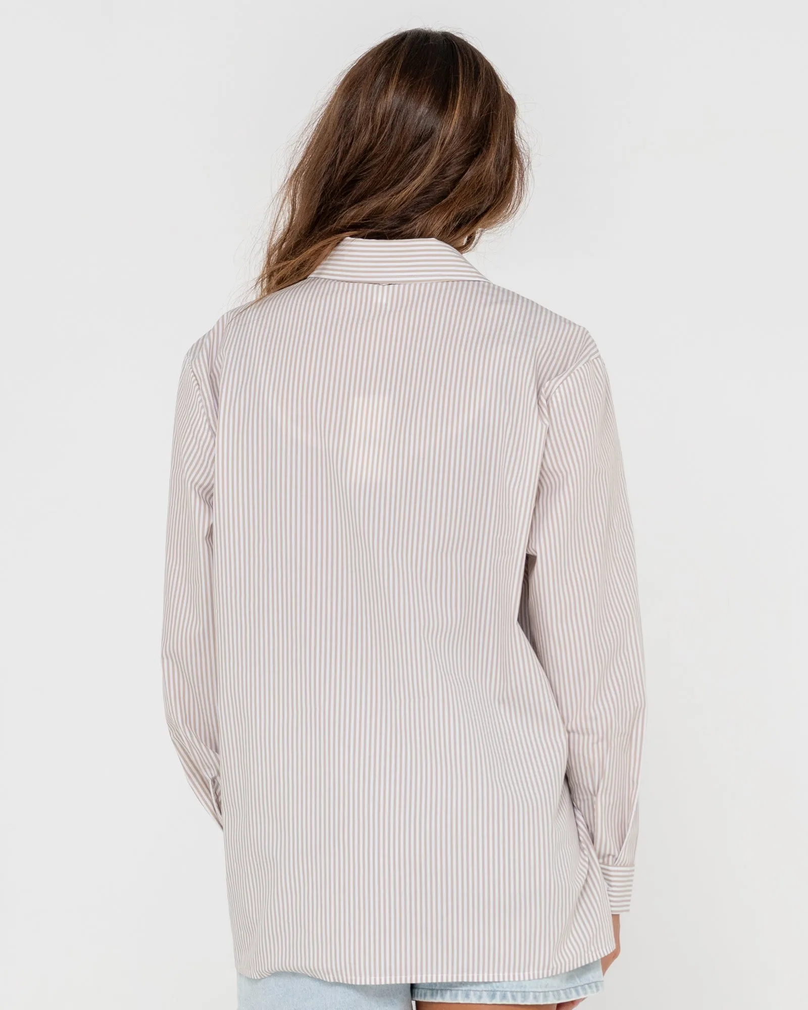 MYKONOS STRIPE OVERSIZED SHIRT
