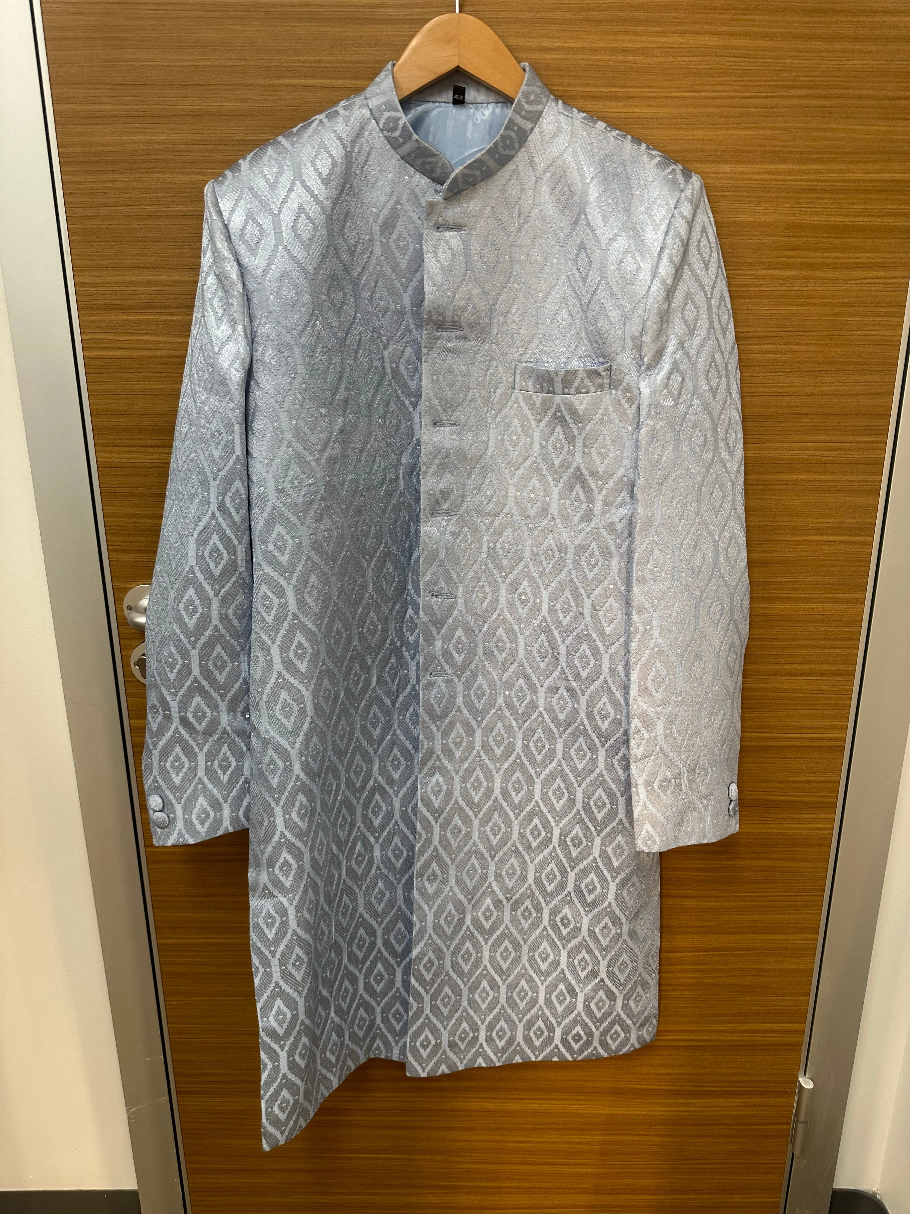 Nasir Sherwani Light Blue (Rental)