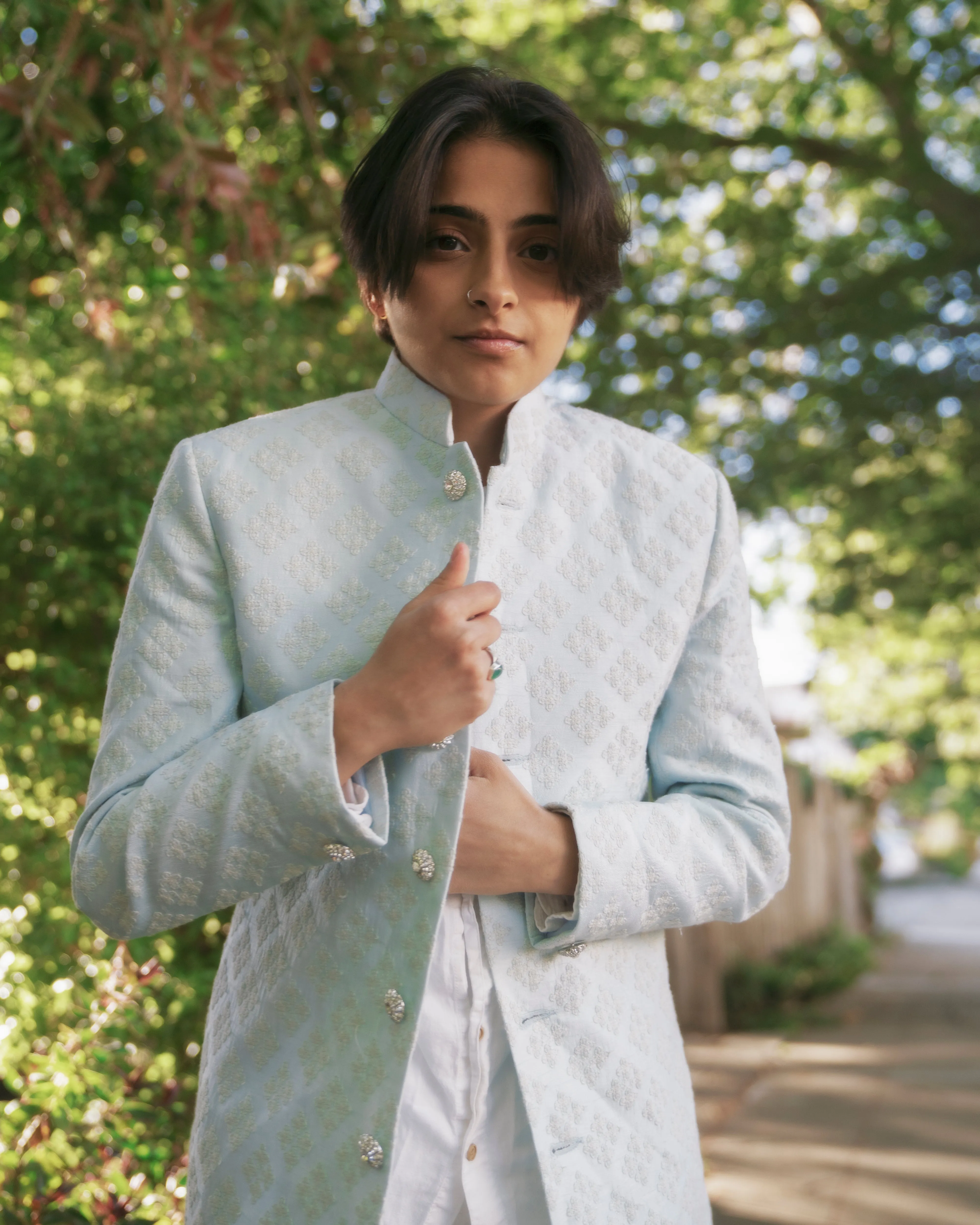 Nasir Sherwani Light Blue (Rental)