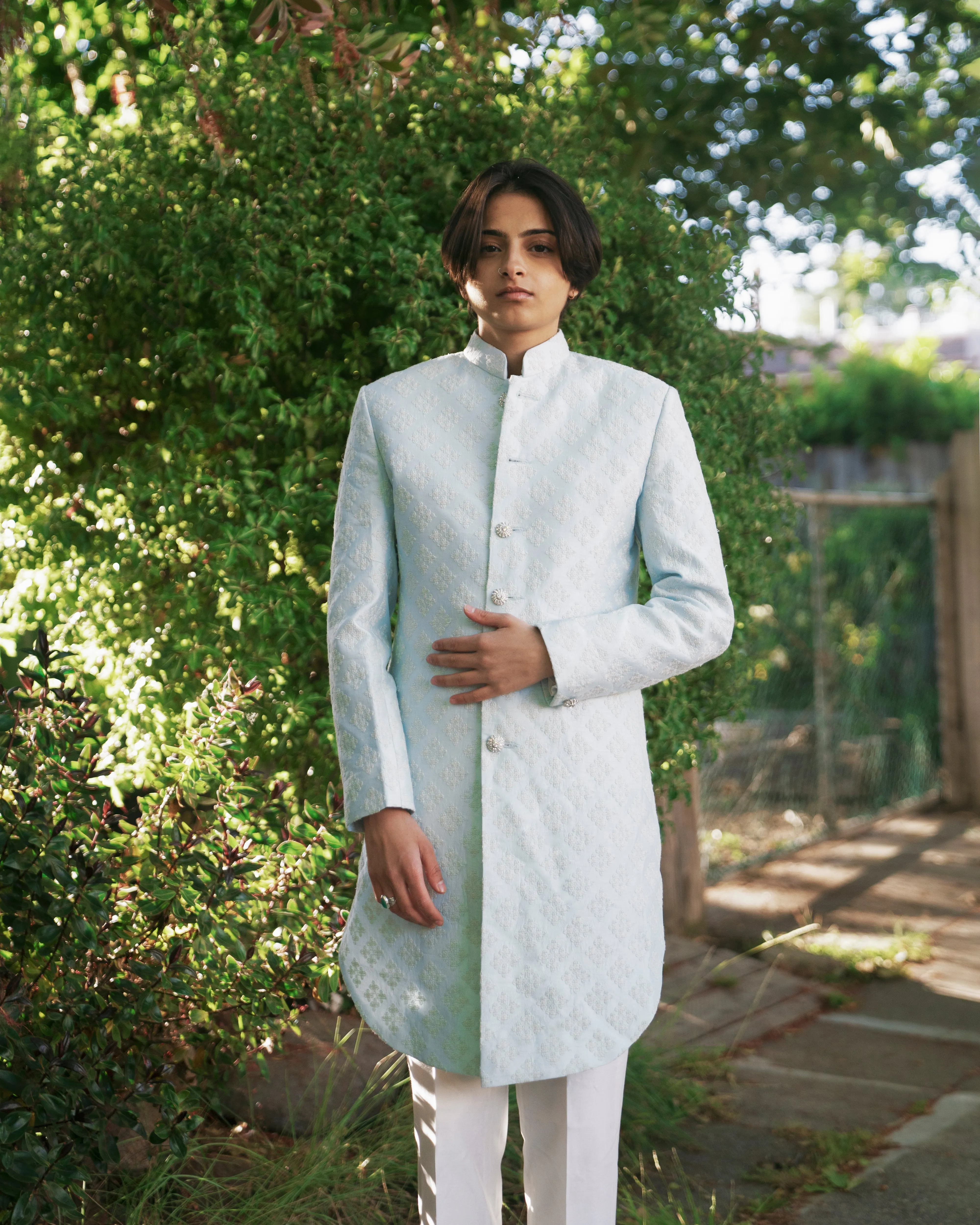 Nasir Sherwani Light Blue (Rental)
