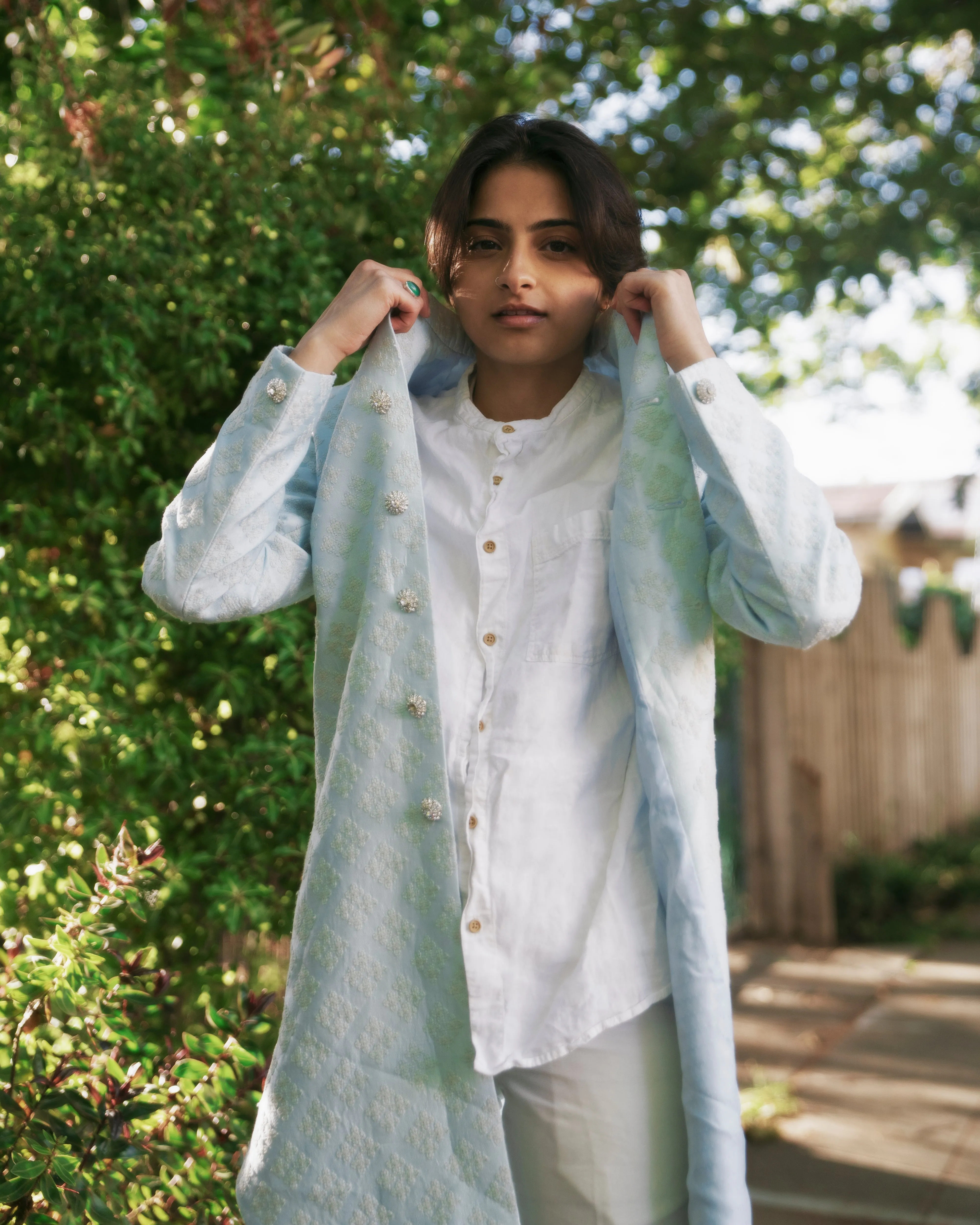 Nasir Sherwani Light Blue (Rental)