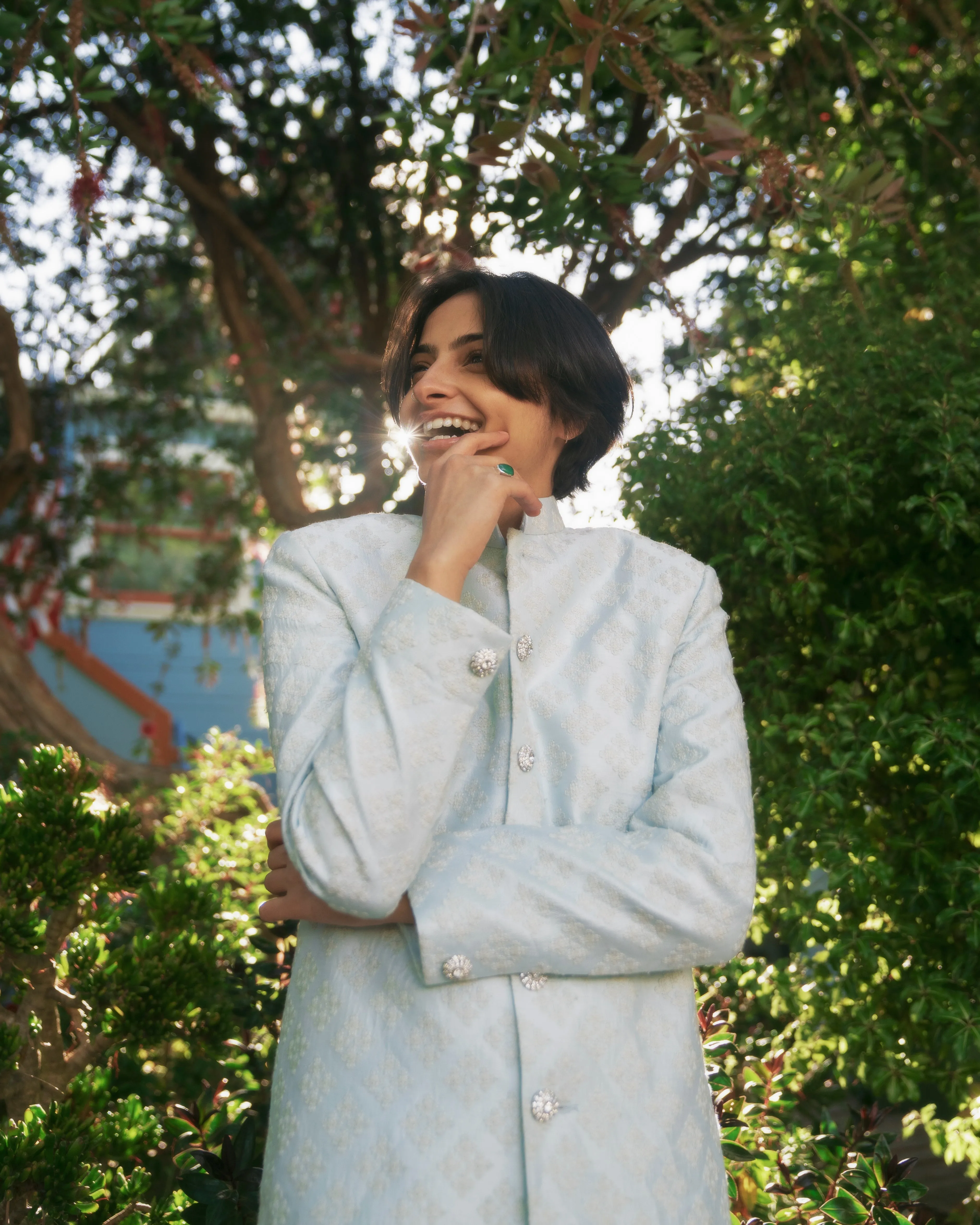 Nasir Sherwani Light Blue (Rental)