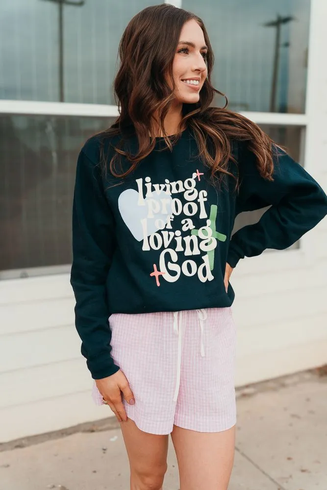 Navy Living Proof Crewneck