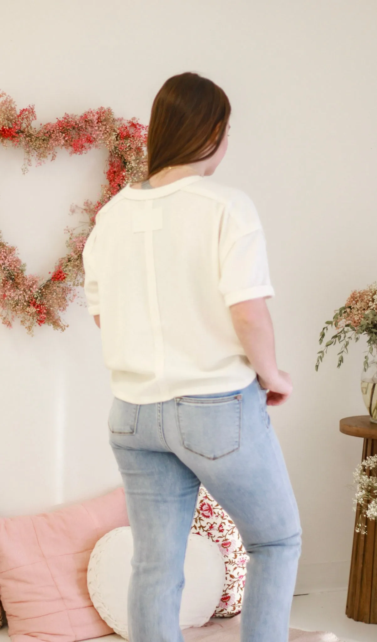 Never Been Basic Cream Ribbed Top
