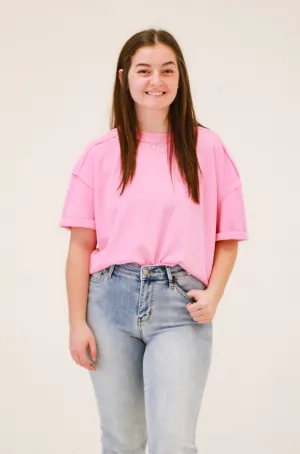 Never Been Basic Pink Ribbed Top