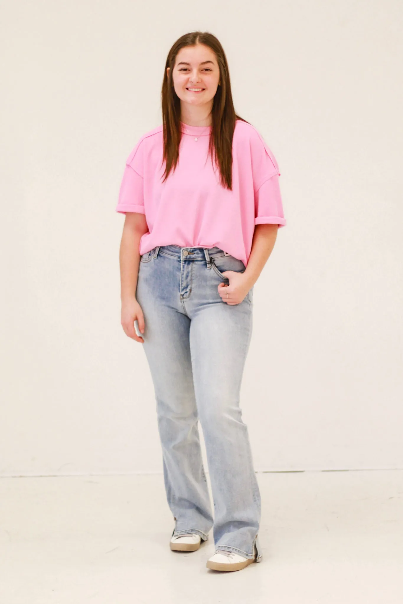 Never Been Basic Pink Ribbed Top