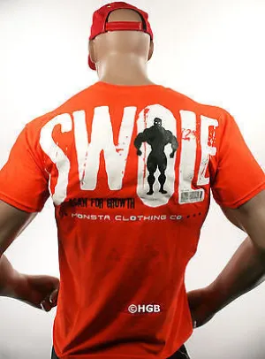 NEW Mens Graphic Tee MONSTA Bodybuilding Wear SWOLE T Shirt Gym Clothing