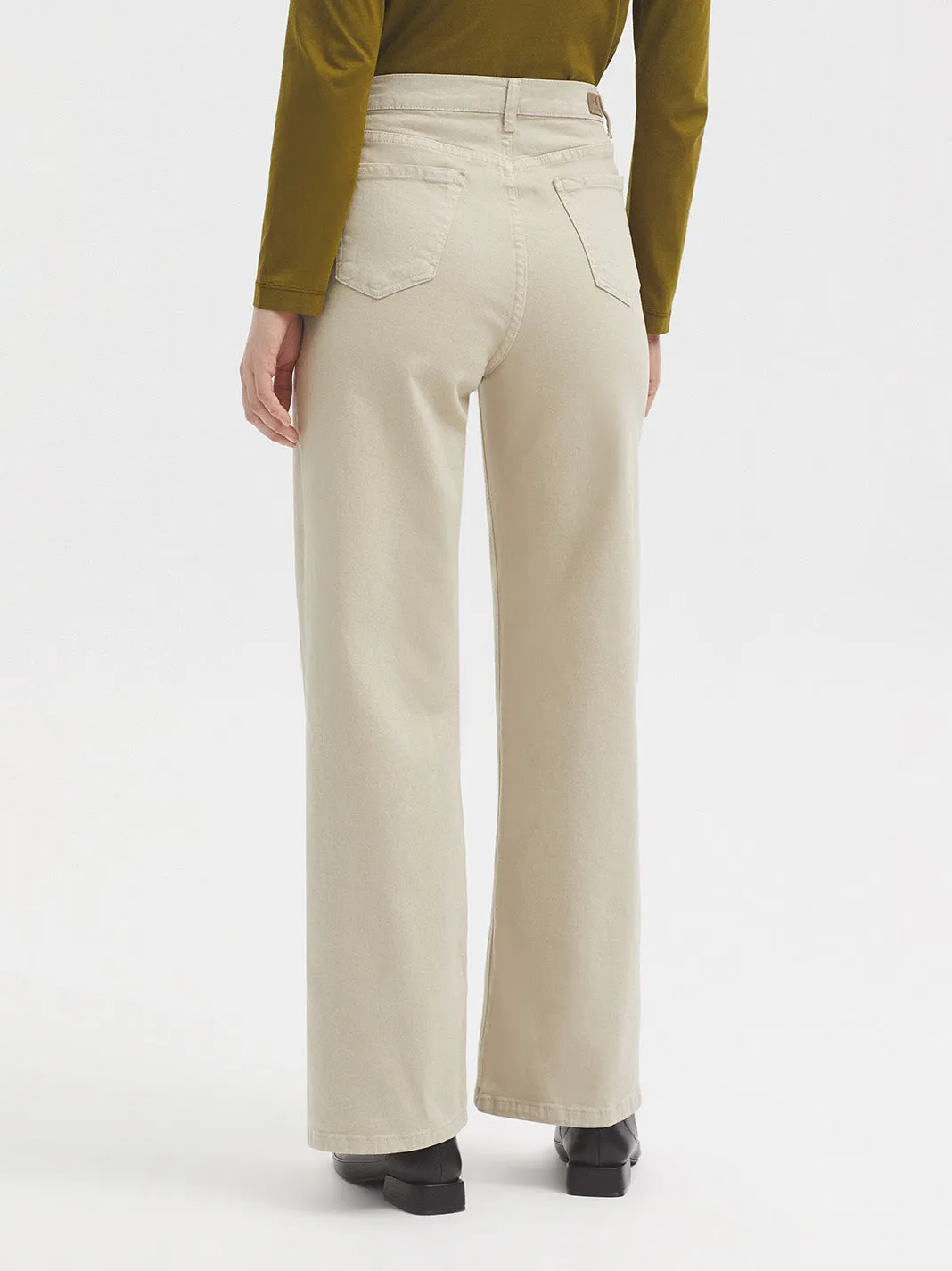Nice Things Twill Trousers - Mid Stone