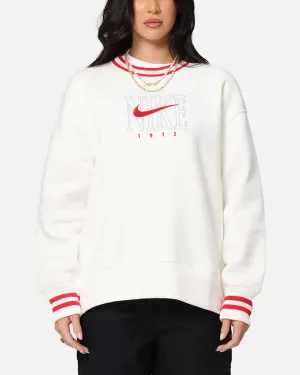 Nike Women's Sportswear Phoenix Oversized Graphic Fleece Sweatshirt Sail