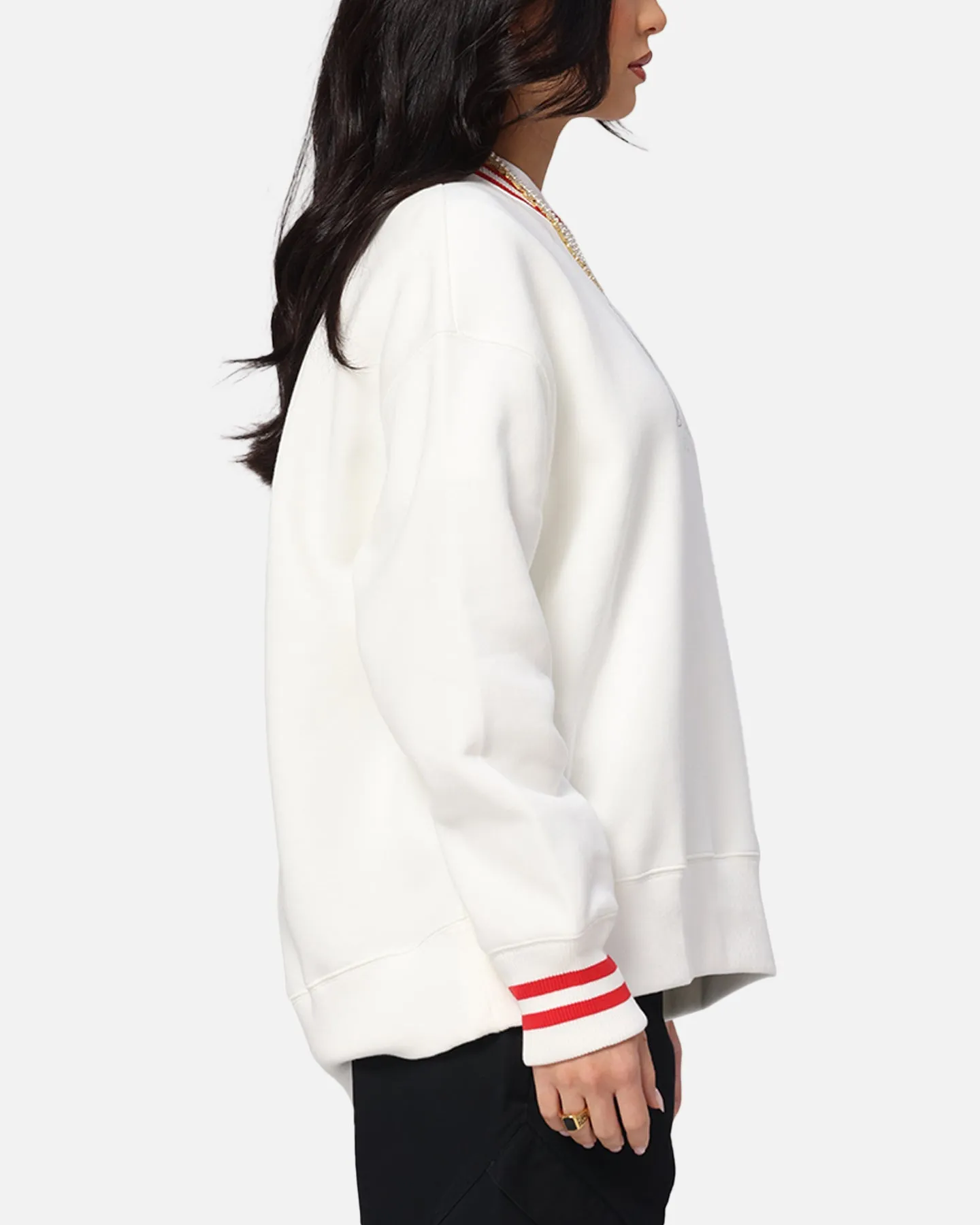 Nike Women's Sportswear Phoenix Oversized Graphic Fleece Sweatshirt Sail