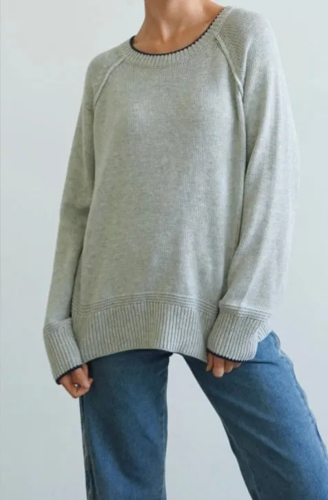 Niki Grey Cotton Jumper