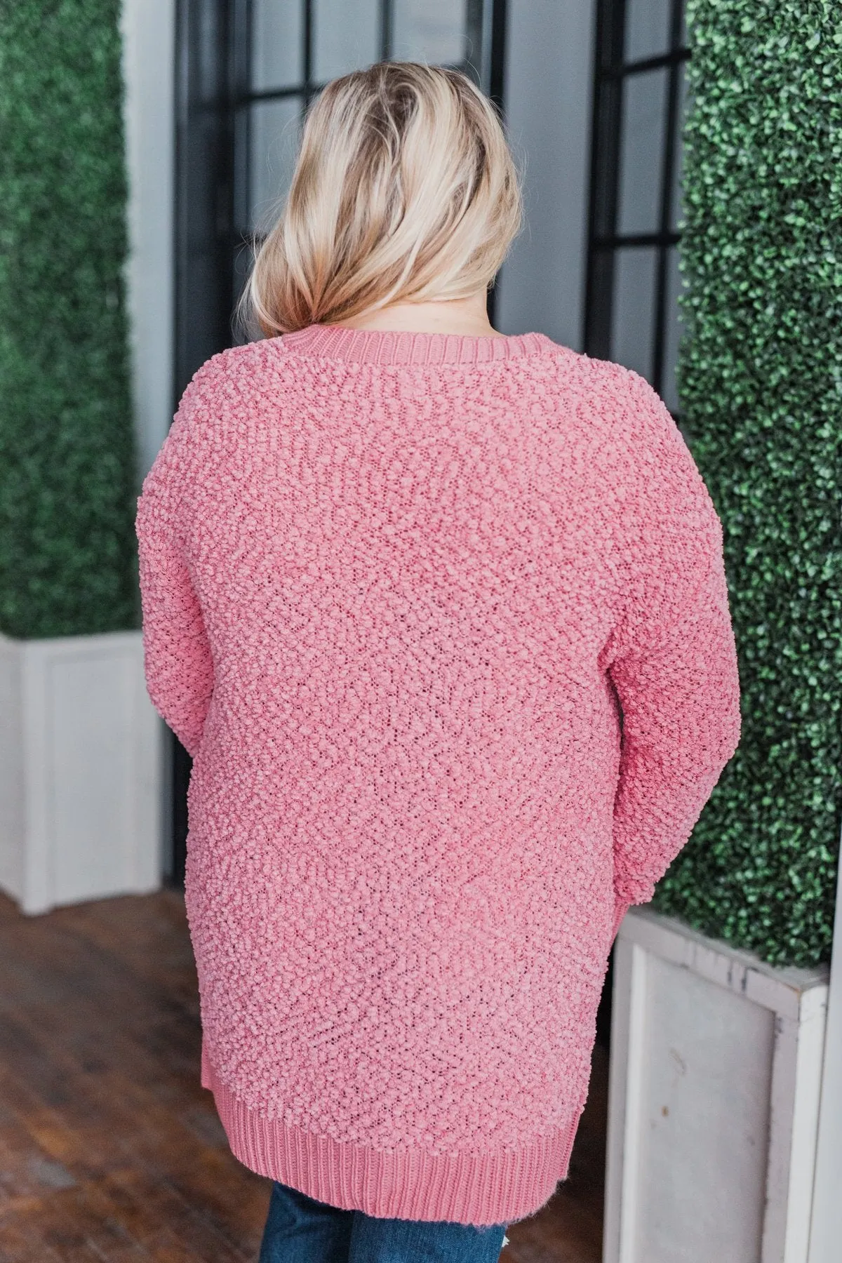 No Doubts Popcorn Cardigan- Rose Pink