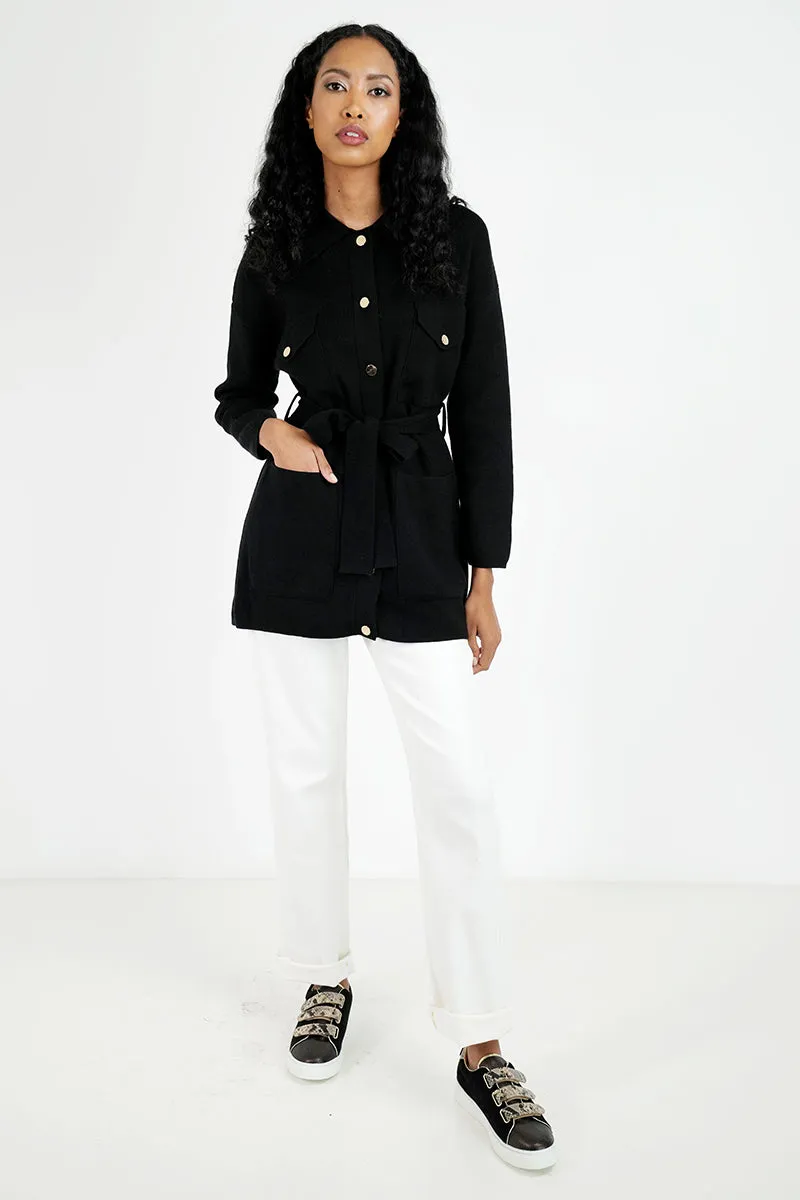 Olive Military Cardigan