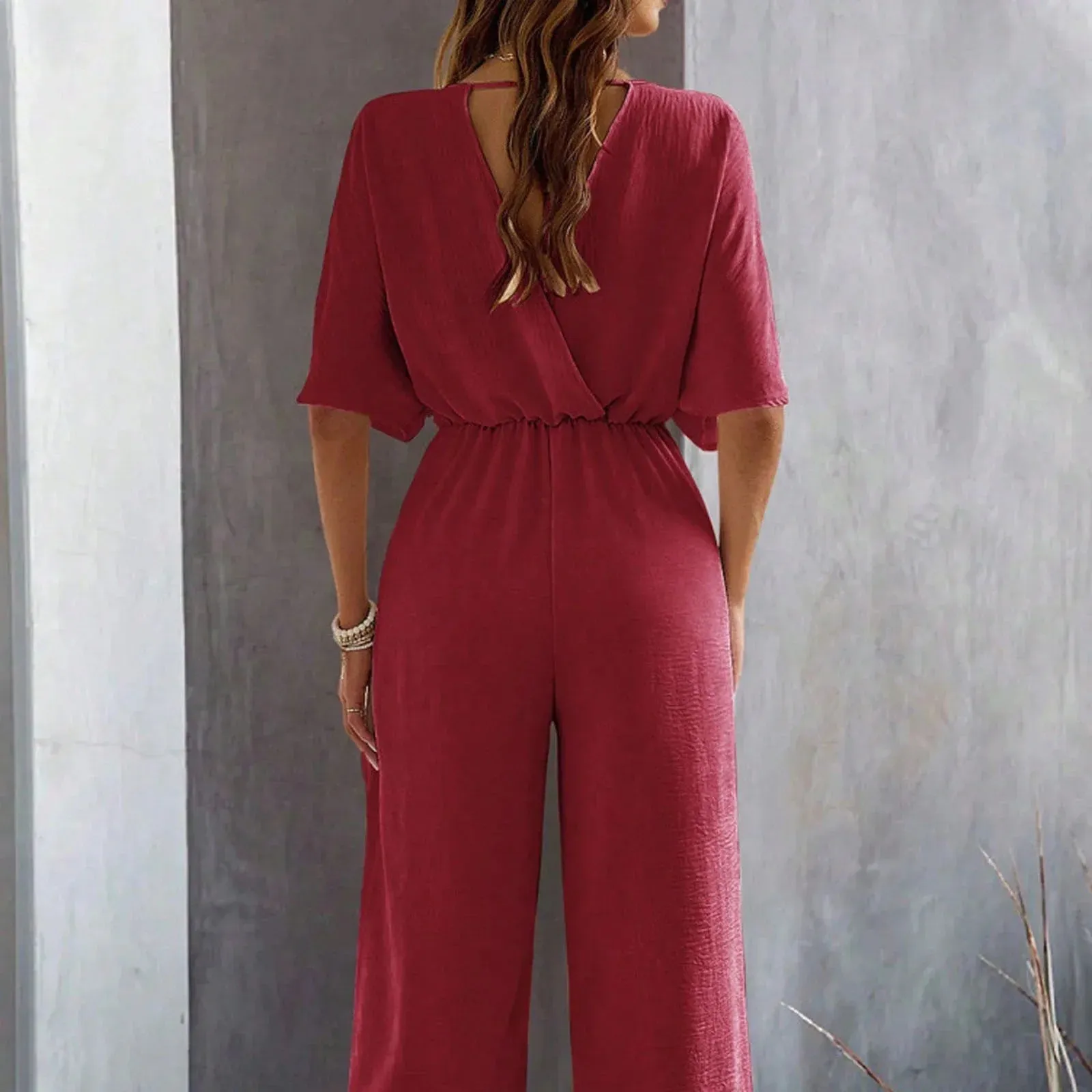 Olivia™ - Chic V-Neck Jumpsuit