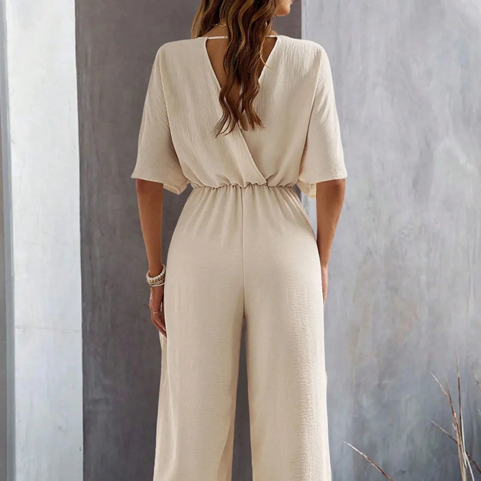 Olivia™ - Chic V-Neck Jumpsuit