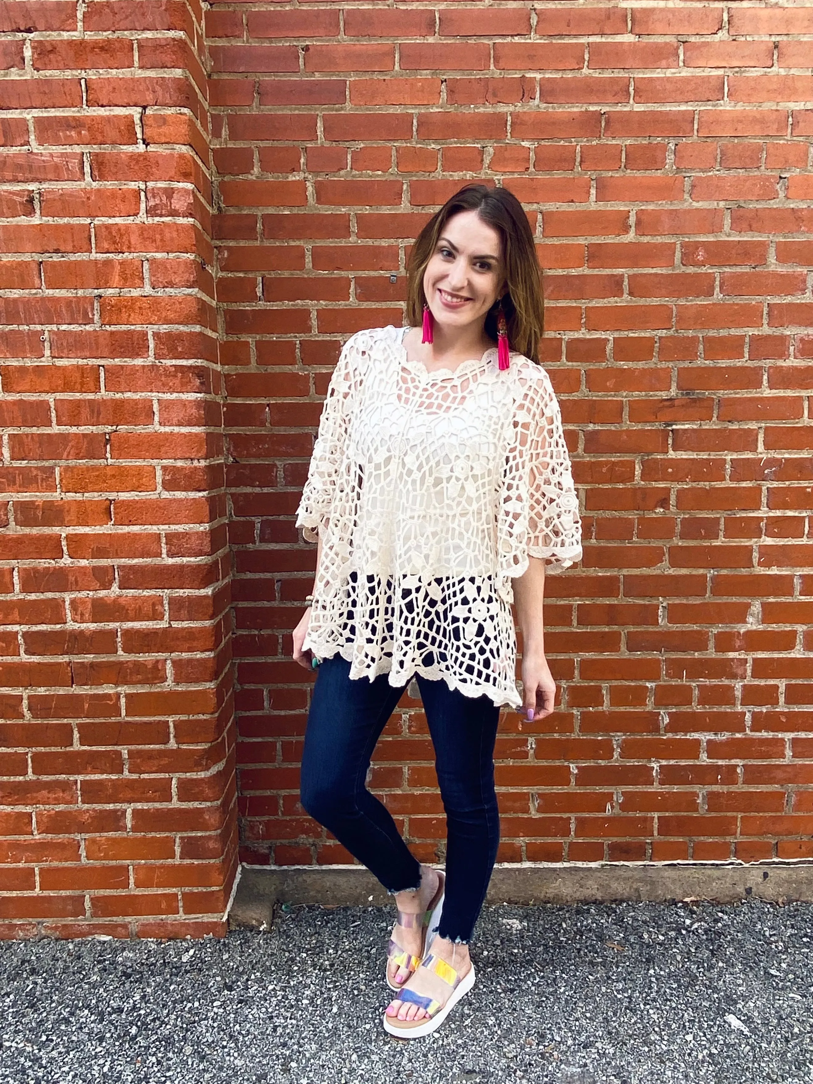 On the Shore Crochet Tunic: Natural