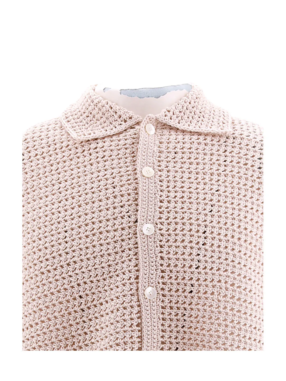 Open-Knit Cotton Shirt