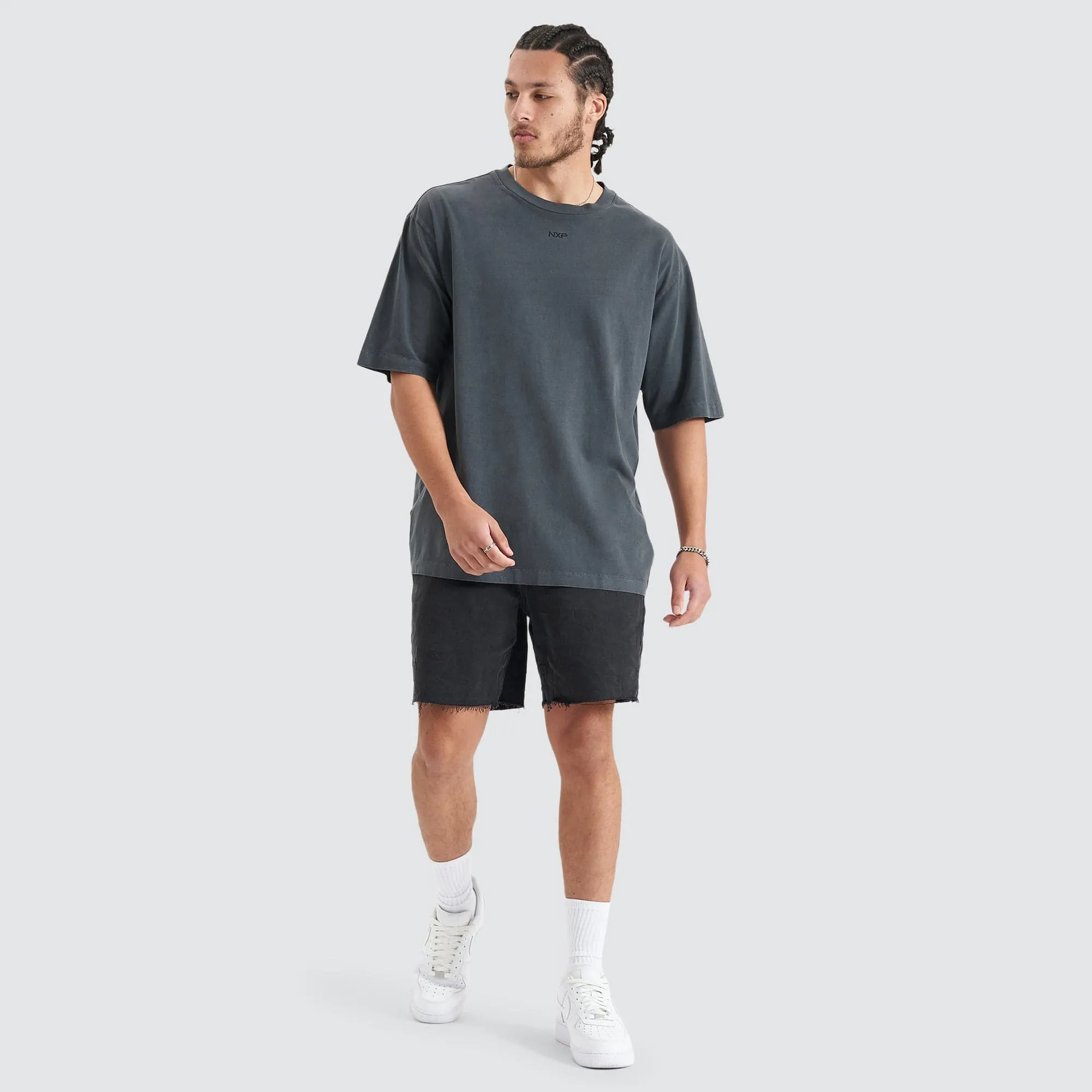 Origin Story Heavy Oversized Tee Pigment Asphalt