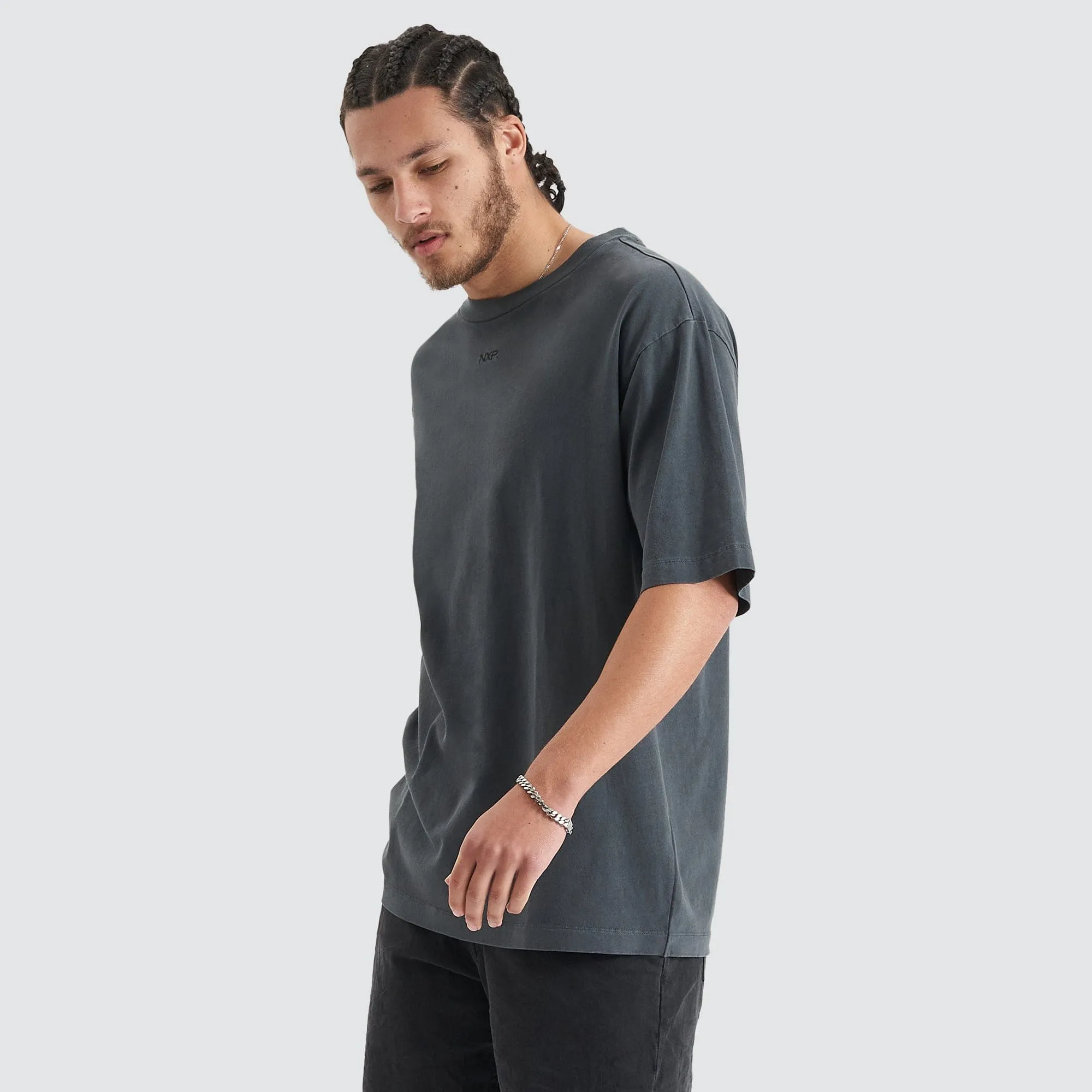 Origin Story Heavy Oversized Tee Pigment Asphalt