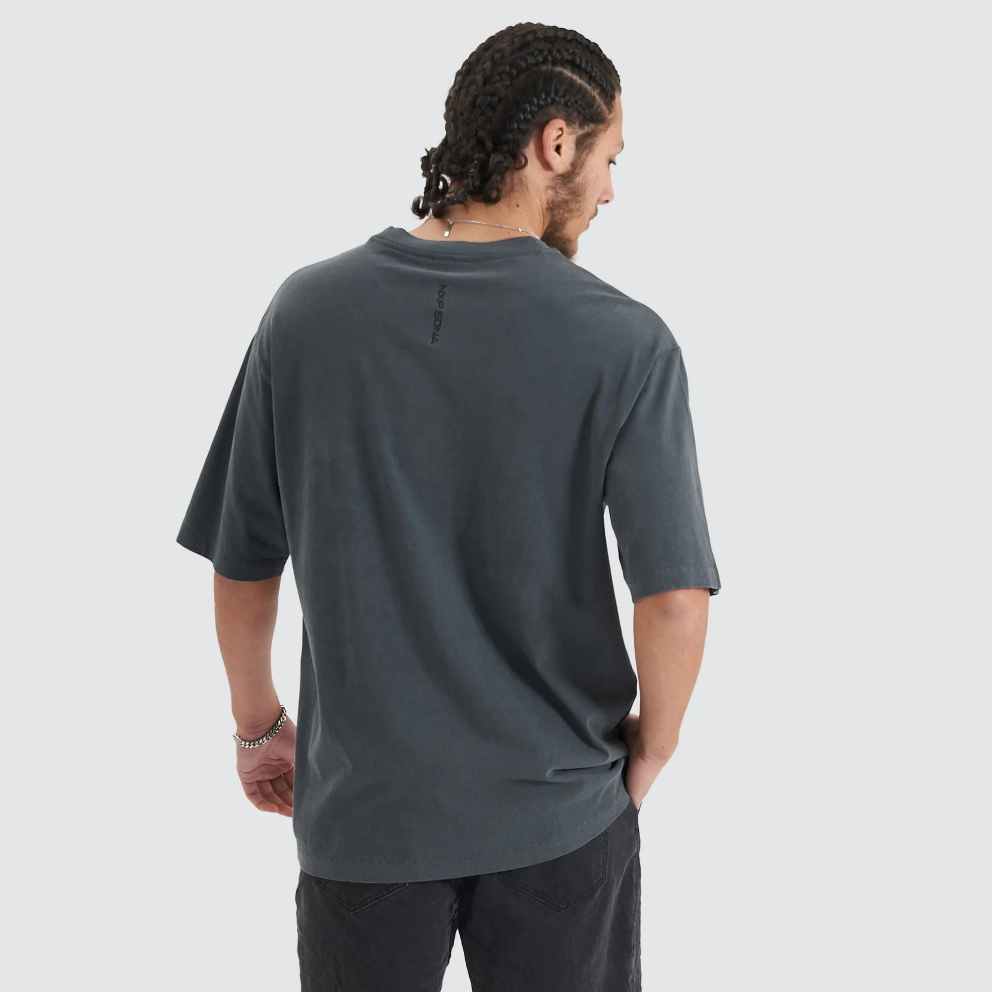 Origin Story Heavy Oversized Tee Pigment Asphalt