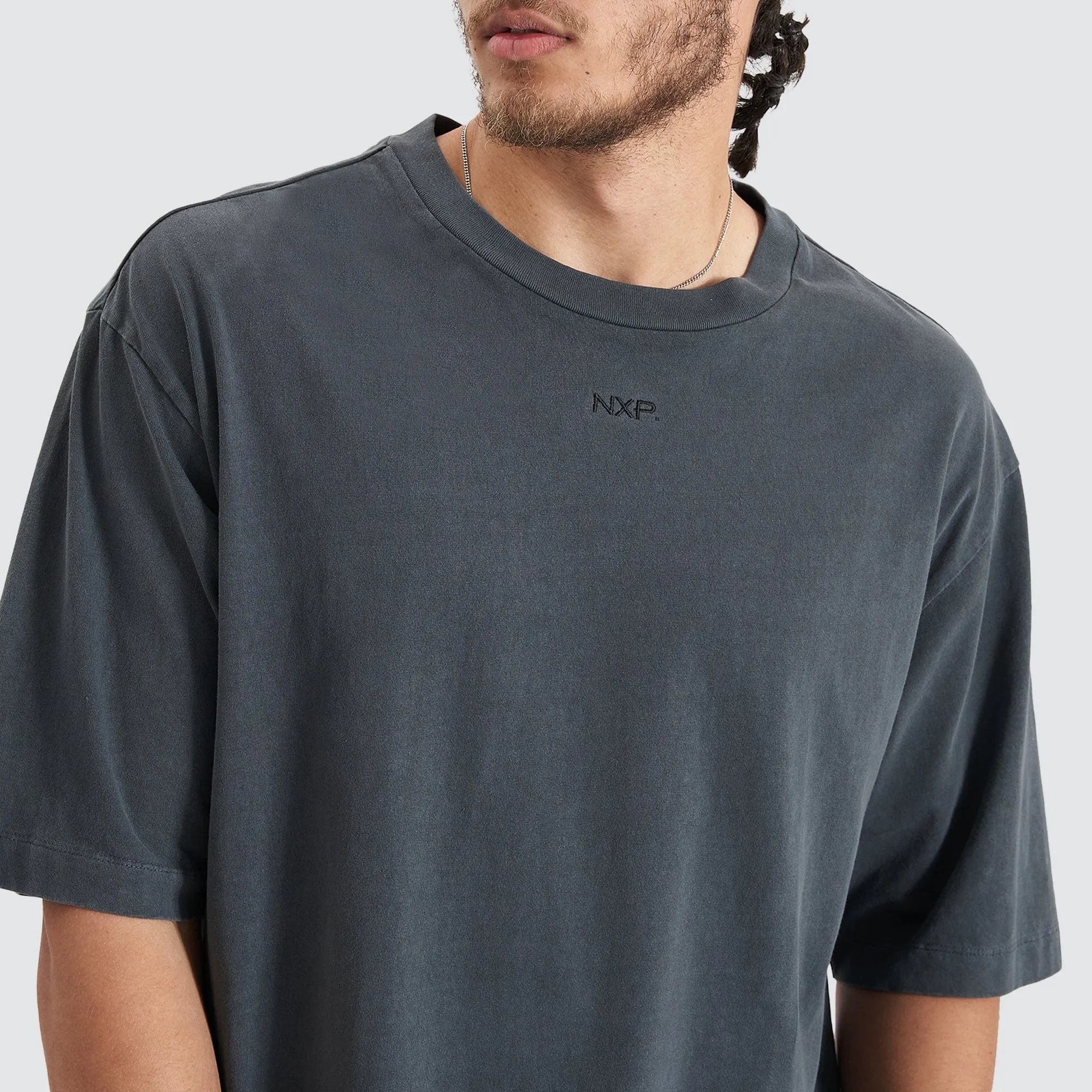 Origin Story Heavy Oversized Tee Pigment Asphalt