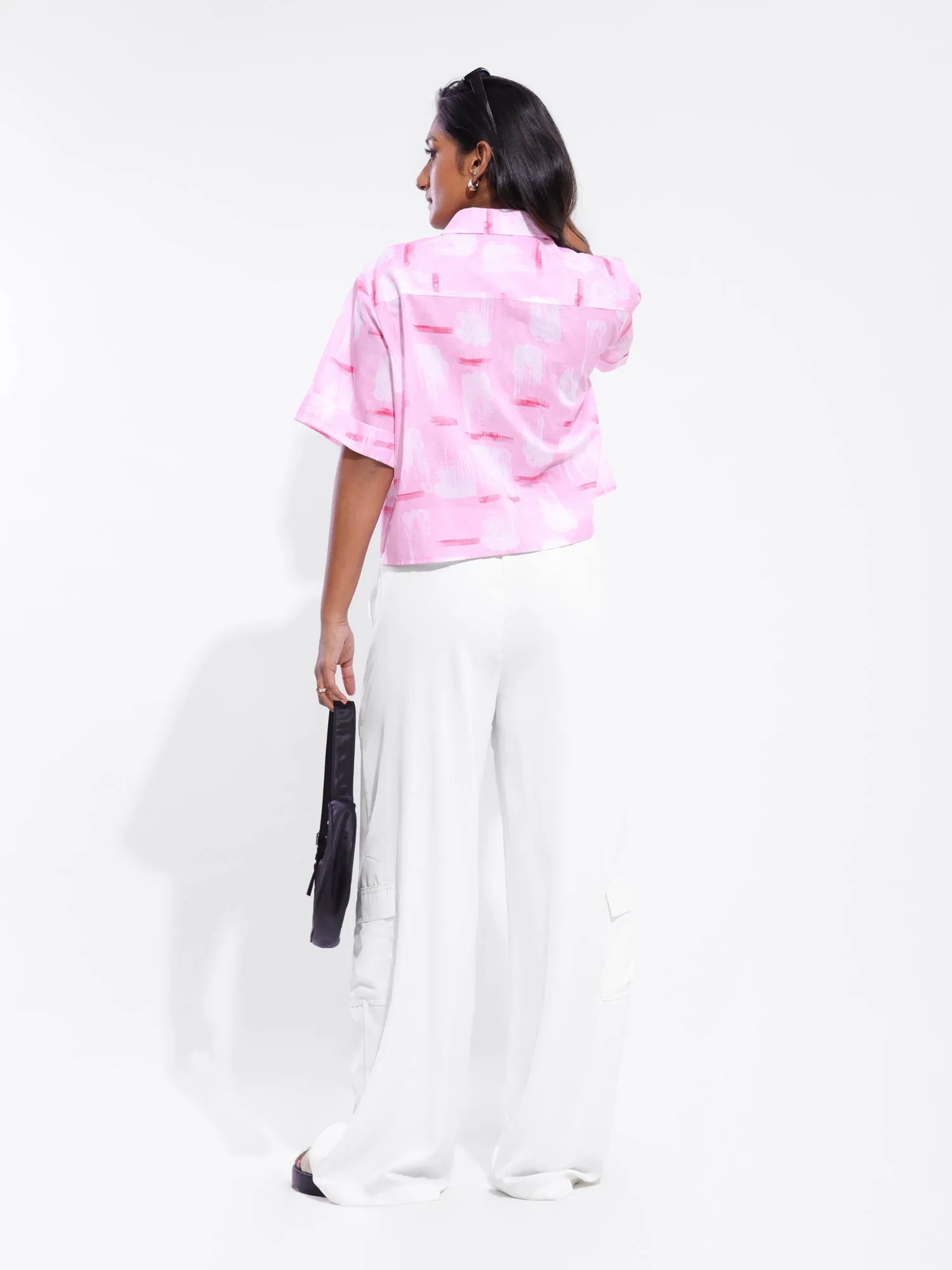 Oversized Crop Shirt