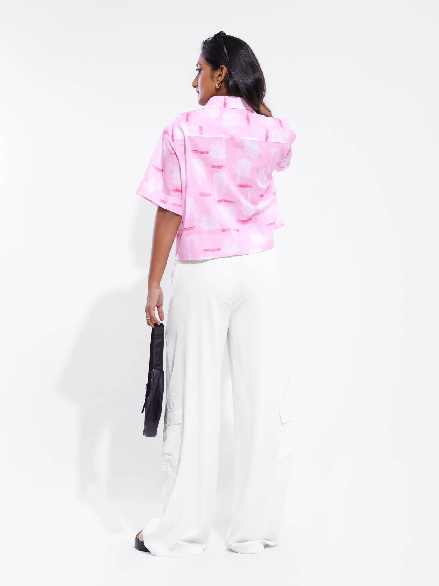 Oversized Crop Shirt